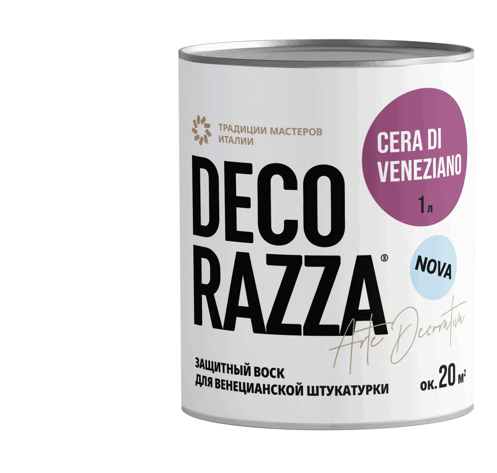 Воск Cera di Veneziano NOVA для венецианской штукатурки 1 л Decorazza, Декораца Чера ди Венециано