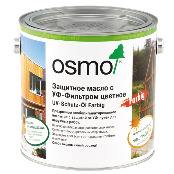 OSMO Защитное масло с УФ-фильтром, 0,125 л, 429 Натуральное шелковисто-матовое