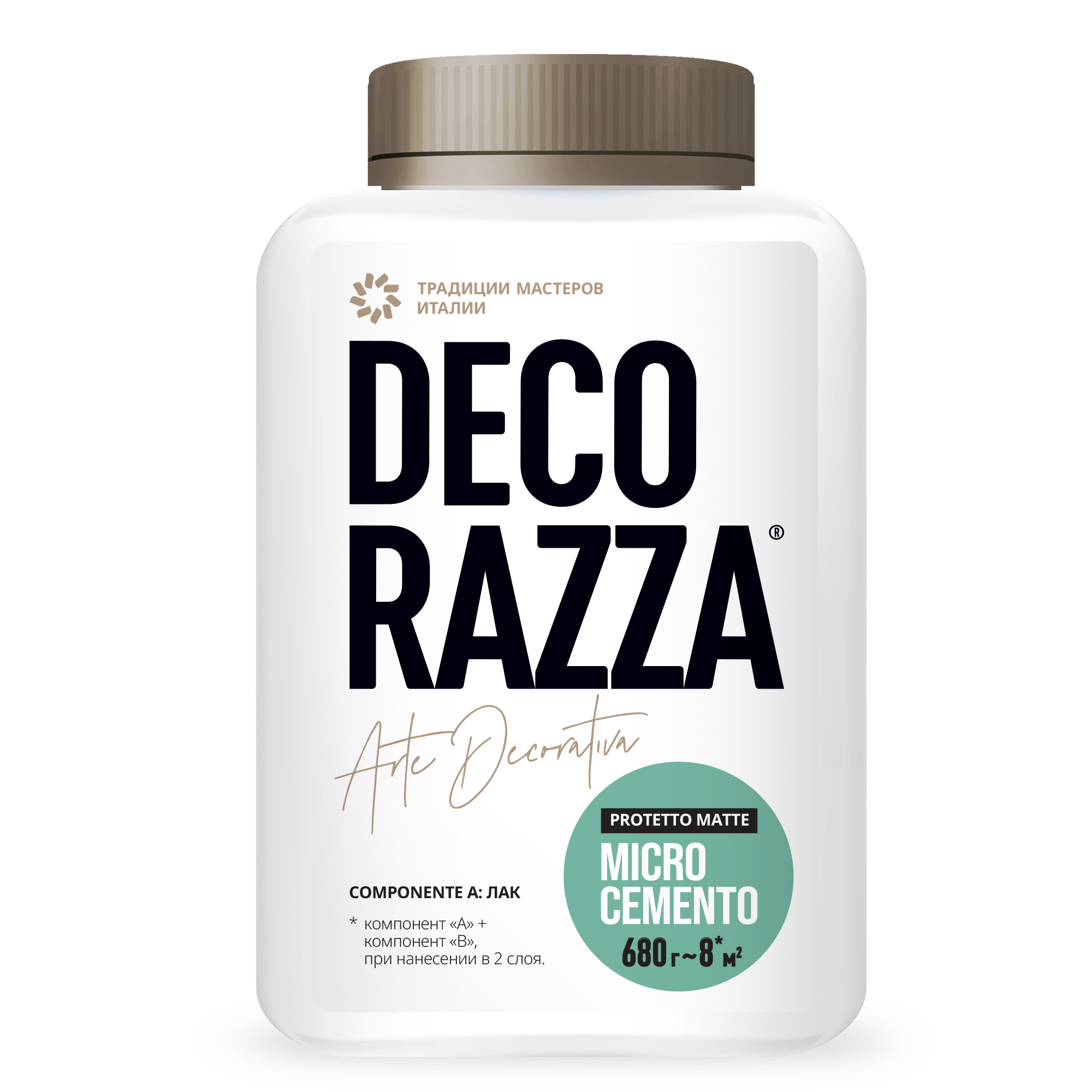 Микроцемент Decorazza, Protetto Matte componente A, 0,68 кг, Decorazza — купить для фасада