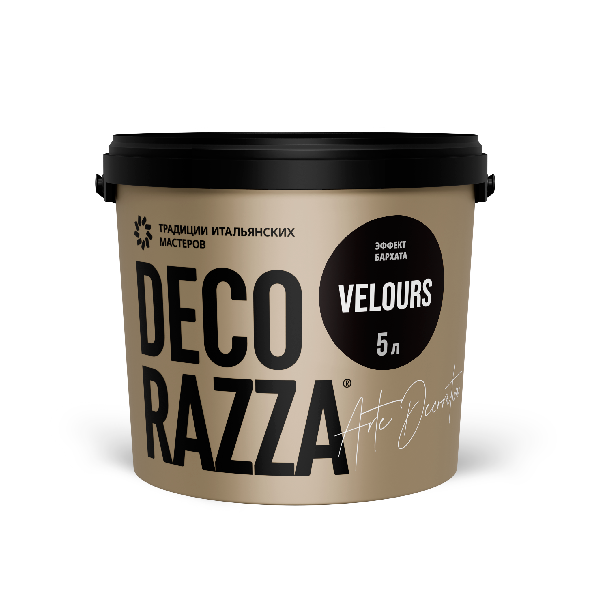 Декоративное покрытие VELOURS, 6 кг, Argento — Decorazza для дизайн интерьеров, для внутренних работ, Декораца Велюрс Аргенто