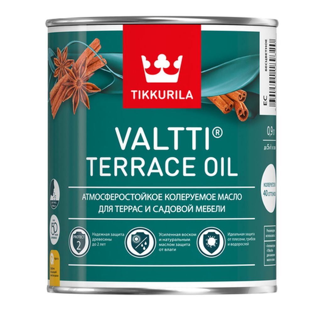 Масло для террас VALTTI TERRACE OIL (мат) 2,7л Прозрачный Tikkurila в .