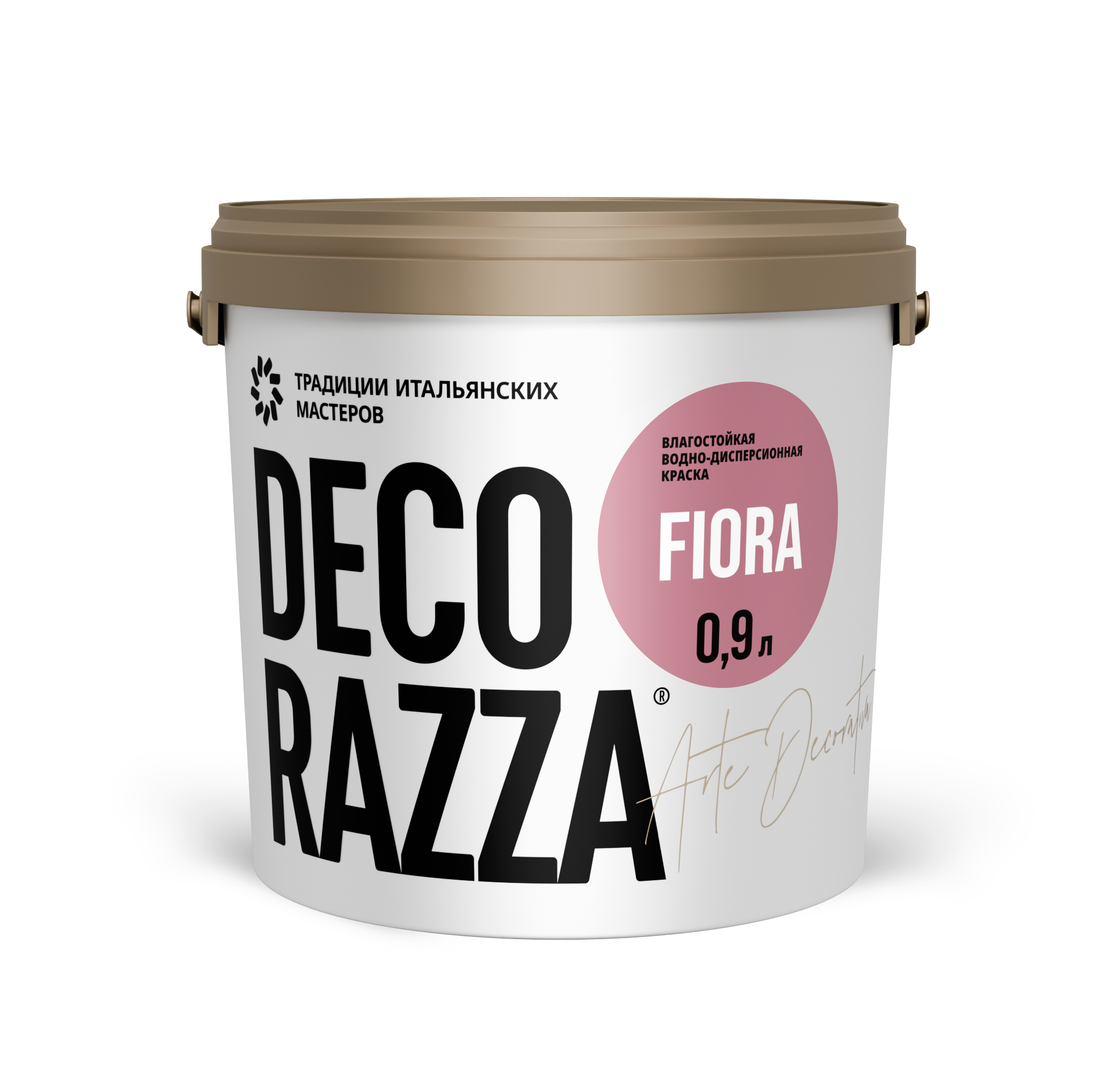 Влагостойкая интерьерная краска FIORA Decorazza, 0,9 л, для внутренних работ, Декораца Фиора