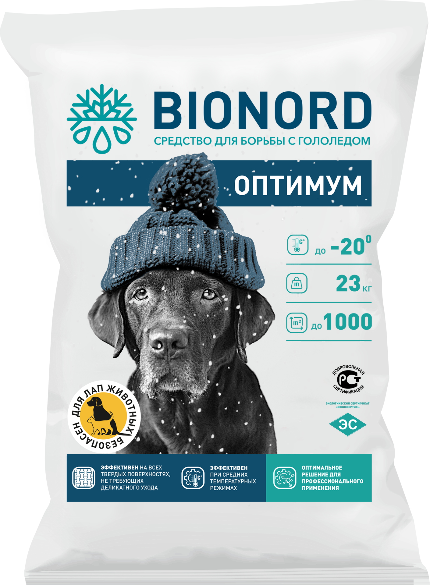 Противогололедный реагент BIONORD ОПТИМУМ -20С