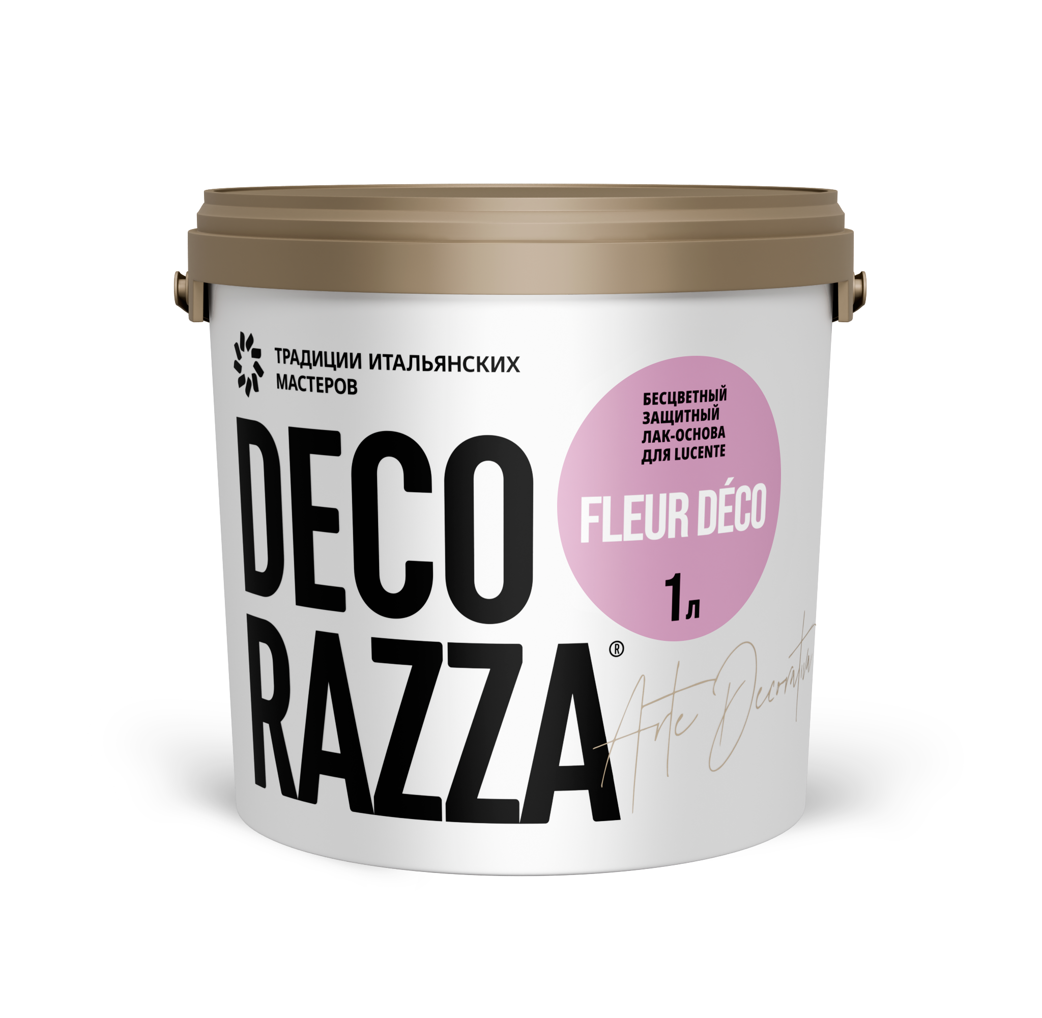 Декоративный лак FLEUR DECO RUBIN Decorazza, 1 л, Декораца Флер деко рубин