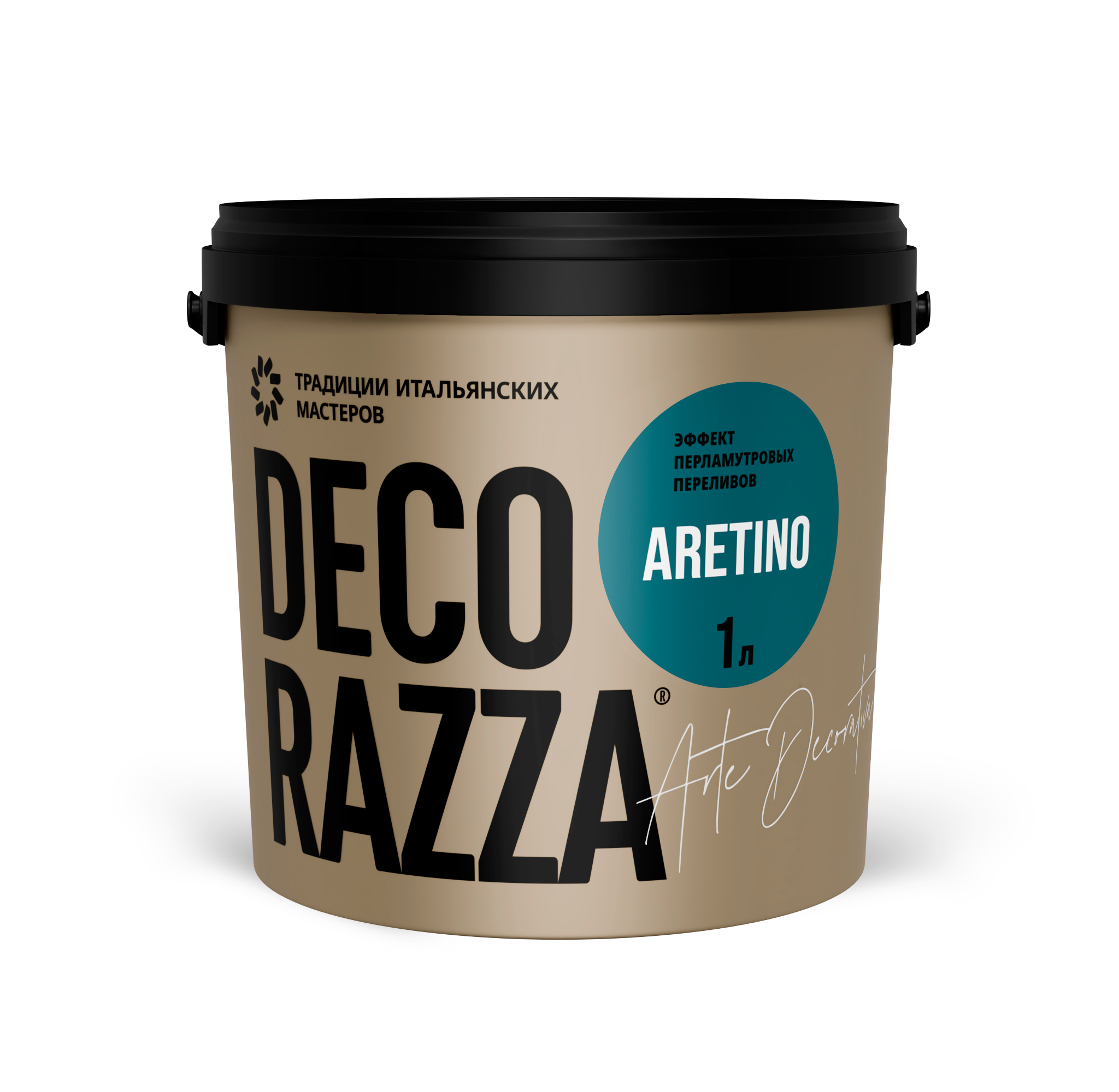 Декоративная краска ARETINO, Argento, 1 л, Decorazza, Декораца Аретино