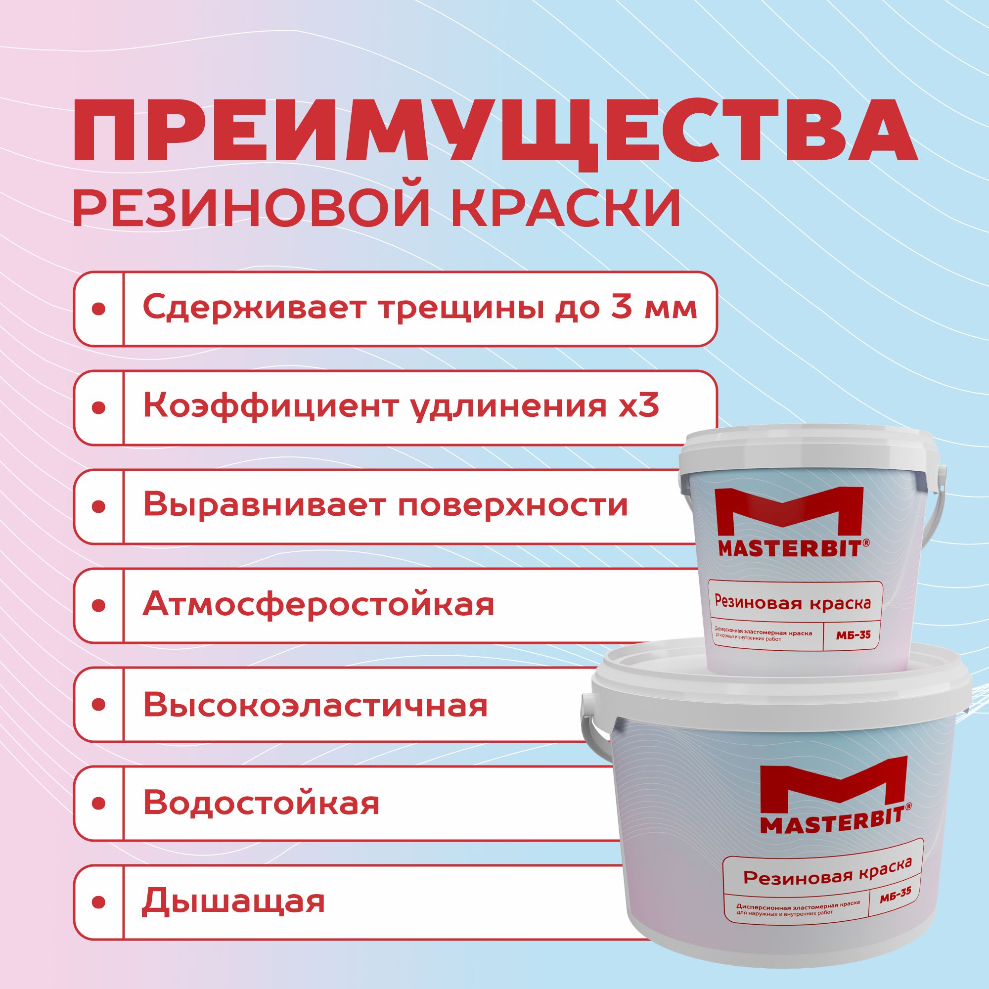 Резиновая краска универсальная МБ-35 ELASTIQ в России: купить, цена,  описание, доставка, опт, розница