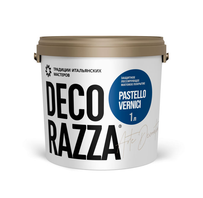 Лессировка матовая PASTELLO VERNICI, 1 кг, — Decorazza для премиум / элитарная отделка, для фасада