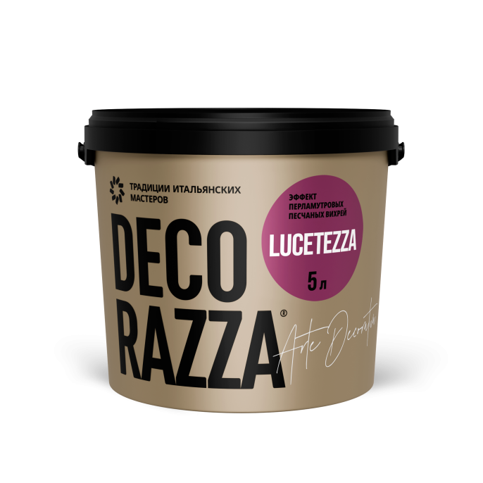 Краска декоративная LUCETEZZA ALLUMINIO, 5 л, Decorazza — купить для внутренних работ