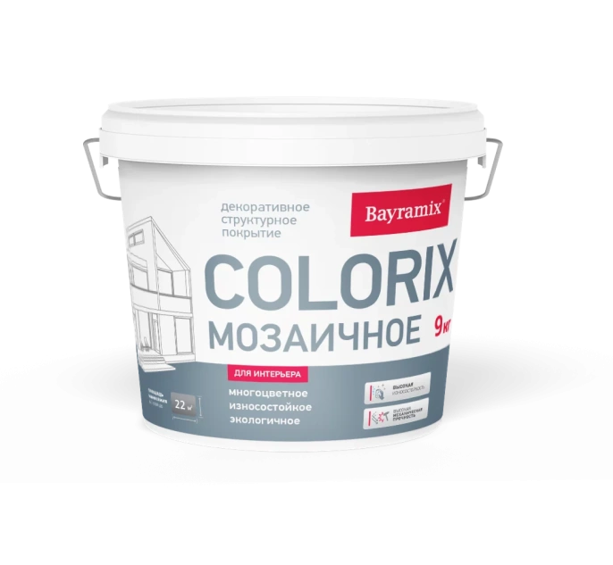 Байрамикс Мозаичное покрытие Colorix, 4,5 кг, оттенок Cl 13, защитно-декоративная для внутренних работ