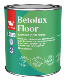 Краска для полов BETOLUX FLOOR Tikkivala 0,9 л, Белый, профессиональное покрытие для дерева