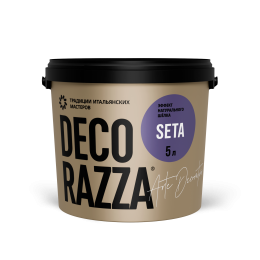 Декоративное покрытие SETA Decorazza, Argento, 5 кг, для внутренних работ, Декораца Сета