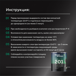 ferumprotect Грунт-эмаль FERUMPROTECT-201 classic полуматовая, 2,7 кг, оттенок Серый, матовая, укрепляющая, стойкая, колеруемая для наружных работ