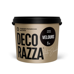 Декоративное покрытие VELOURS, 6 кг, Argento — Decorazza для дизайн интерьеров, для внутренних работ, Декораца Велюрс Аргенто
