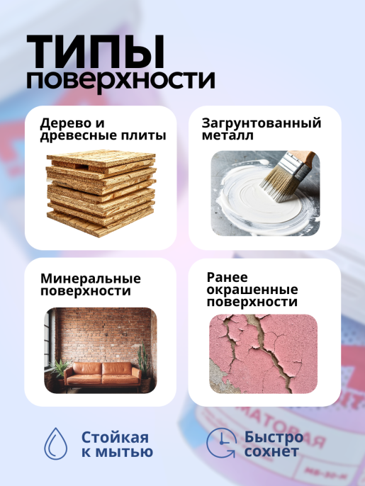 МБ-30 эмаль акриловая UNIVERSAL (матовая) Мастербит, цвет Белый, фасовка 0,9 кг: для наружных работ, по штукатурке