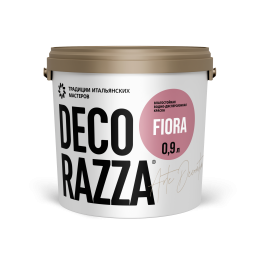 Влагостойкая интерьерная краска FIORA Decorazza, цвет, фасовка 2,7 л: для внутренних работ, для стен и потолков