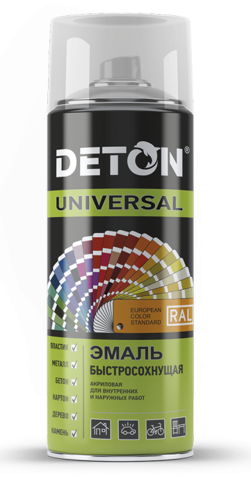 сопутствующий товар Аэрозоль Deton для металлочерепицы алкидная Deton Синий ультрамарин RAL 5002 Аэрозоль 520 мл, алкидная, атмосферостойкая, защитно-декоративная по штукатурке