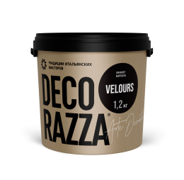 Декоративное покрытие VELOURS Decorazza, Argento, 1,2 кг, Декораца Велюрс