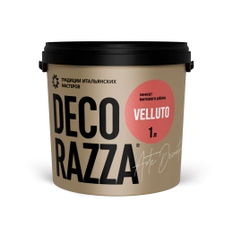 Декоративное покрытие VELLUTO Decorazza, Argento, 5 кг, для внутренних работ, Декораца Веллюто Аргенто