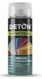 Deton Аэрозоль Deton универсальная бытовая, Аэрозоль 520 мл, оттенок Белый глянцевый ral 9003, глянцевая для наружных работ