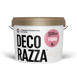 Влагостойкая интерьерная краска FIORA, 9 л, Decorazza, Декораца Фиора