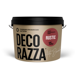 Decorazza Фактурная штукатурка RUSTIC, 15 кг, оттенок Белый, колеруемая для наружных работ