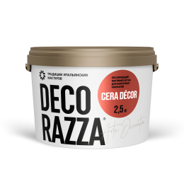 Decorazza Лессировка матовая с воском CERA DECOR 2,5 л Бесцветная, Декораца Чера Декор