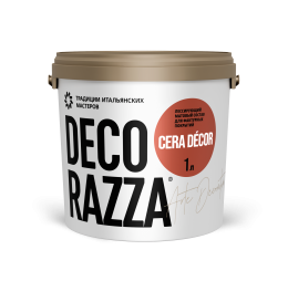 Decorazza Лессировка матовая с воском CERA DECOR 2,5 л Бесцветный, для стен и потолков, матовая, колеруемая